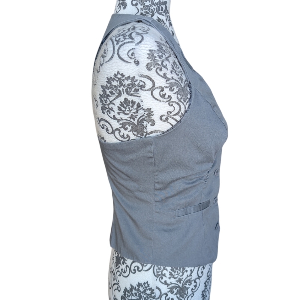 Vintage Guess Ruched Vest Top Women Small Grey Y2K - Picture 4 of 9